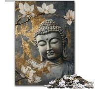 Puzzles for Teenagers Teens 1000pc Puzzle Black And White Buddha, Stress Relief Toys Unique Birthday And Gifts for Ages 14+ (Size 26x38cm)