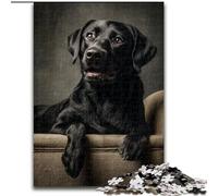 Puzzles for Teenagers Teens 1000pc Puzzle Black Labrador, Learning Educational for Is Ideal As A Gift for The Whole Family (Size 26x38cm)