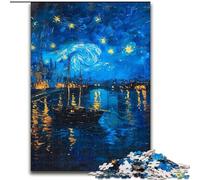 Puzzles for Teenagers Teens 1000pc Puzzle Boat Under The Night Sky, Game Toys Every Piece Is Unique - Challenging Family Fun Game for for Age 14 (size 50x75cm)