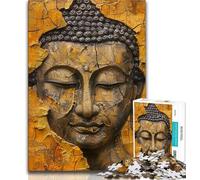 Puzzles for Teenagers Teens 1000pc Puzzle Buddha Oil Painting, DIY Toys,with Matching Poster And Trivia Sheet for And Age 14 Years Up 38x26cm