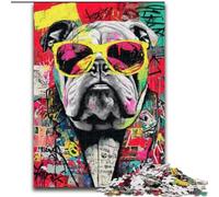 Puzzles for Teenagers Teens 1000pc Puzzle Bulldog Doodle, Help The Brain Exercise Addictive Toys to Cultivate Patience Enhance Memory (Size 26x38cm)