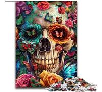 Puzzles for Teenagers Teens 1000pc Puzzle Butterfly Skull, Learning Educational for Is Ideal As A Gift for The Whole Family (Size 26x38cm)