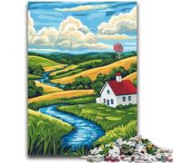 Puzzles for Teenagers Teens 1000pc Puzzle Cartoon Wheat Field Educational Stress Relief Toy Parent-child Interaction for And Age 14 50x75cm
