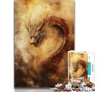 Puzzles for Teenagers Teens 1000pc Puzzle Chinese Style Dragon,Challenging Game Toys for Is Ideal As A Gift for The Whole Family (75x50cm)