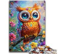 Puzzles for Teenagers Teens 1000pc Puzzle Color Owl Vibrant And Unique Design Relaxing & Challenging Puzzle Experience 50x75cm