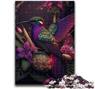 Puzzles for Teenagers Teens 1000pc Puzzle Colorful Hummingbird Vibrant And Unique Design Relaxing & Challenging Puzzle Experience 26x38cm