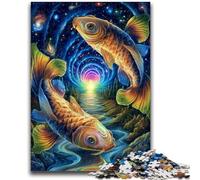 Puzzles for Teenagers Teens 1000pc Puzzle Cosmic Koi for Educational Game Challenge Toy Deal As Gifts for The Whole Family 50x75cm