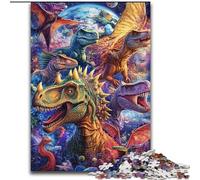 Puzzles for Teenagers Teens 1000pc Puzzle Dinosaur Tyrannosaurus, Family Game Stress Reliever Difficult Challenge Enhance Love between Couples (Size 26x38cm)