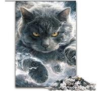 Puzzles for Teenagers Teens 1000pc Puzzle Fantasy Cat, for Educational Game Challenge Toy Unique Home Decor And Gifts (Size 50x75cm)