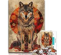Puzzles for Teenagers Teens 1000pc Puzzle Fantasy Wolf,Artistic Wall Decor & Birthday Gift Idea for Friends,Home Office (38x26cm)