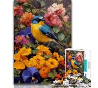 Puzzles for Teenagers Teens 1000pc Puzzle Flowers And Sparrows,Artistic Wall Decor & Birthday Gift Idea for Friends,Home Office (75x50cm)