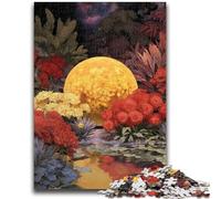 Puzzles for Teenagers Teens 1000pc Puzzle Flowers And The Moon for Educational Game Challenge Toy Deal As Gifts for The Whole Family 26x38cm