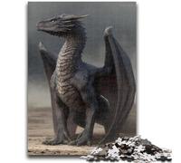 Puzzles for Teenagers Teens 1000pc Puzzle Flying Dragon Stress Reliever Staycation Kill Time with Matching Poster And Trivia Sheet 50x75cm