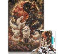 Puzzles for Teenagers Teens 1000pc Puzzle Fox God,Challenging Game Toys for Is Ideal As A Gift for The Whole Family (38x26cm)