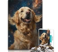 Puzzles for Teenagers Teens 1000pc Puzzle Galaxy Golden Retriever,for Educational Game Challenge Toy Birthday Present,Gifts,Wall Art 38x26cm