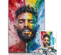 Puzzles for Teenagers Teens 1000pc Puzzle Gay Oil Painting, Challenging Game Gifts,Enhance Love between Couples for Ages 14+ 38x26cm