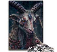 Puzzles for Teenagers Teens 1000pc Puzzle Goat Devil Vibrant And Unique Design Relaxing & Challenging Puzzle Experience 50x75cm