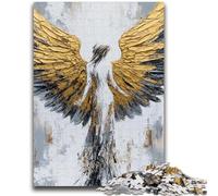 Puzzles for Teenagers Teens 1000pc Puzzle Golden Angel Stress Reliever Staycation Kill Time with Matching Poster And Trivia Sheet 26x38cm