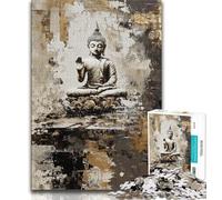 Puzzles for Teenagers Teens 1000pc Puzzle Golden Buddha Statue, DIY Toys,with Matching Poster And Trivia Sheet for And Age 14 Years Up 38x26cm