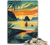 Puzzles for Teenagers Teens 1000pc Puzzle Ha Long Bay Vietnam Challenging Game And Family Play Wall Decoration Unique Birthday And Xmas Gifts (size 50x70cm)