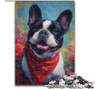 Puzzles for Teenagers Teens 1000pc Puzzle Happy French Bulldog Challenging Game And Family Play for Is Ideal As A Gift for The Whole Family 50x75cm