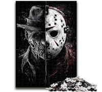 Puzzles for Teenagers Teens 1000pc Puzzle Horror Movies Stress Reliever Staycation Kill Time with Matching Poster And Trivia Sheet 26x38cm