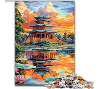 Puzzles for Teenagers Teens 1000pc Puzzle Japanese Ancient Temple, Stress Relief Toys Unique Birthday And Gifts for Ages 14+ (Size 26x38cm)
