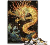 Puzzles for Teenagers Teens 1000pc Puzzle Japanese Style Dragon Toys Educational Games Stress Relieving Artists Collection, Fine Art 26x38cm