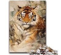 Puzzles for Teenagers Teens 1000pc Puzzle Japanese Style Tiger Challenging Game And Family Play Wall Decoration Unique Birthday And Xmas Gifts 38x26cm
