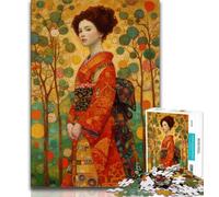 Puzzles for Teenagers Teens 1000pc Puzzle Japanese Style Woman, Decompressing Intellectual Educational Toy,Gifts Ideas for And Age 14 38x26cm