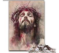 Puzzles for Teenagers Teens 1000pc Puzzle Jesus Help The Brain Exercise Addictive Toys to Cultivate Patience Wall Decoration 26x38cm