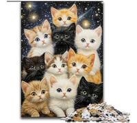 Puzzles for Teenagers Teens 1000pc Puzzle Kitten Challenging Game And Family Play for Is Ideal As A Gift for The Whole Family 26x38cm
