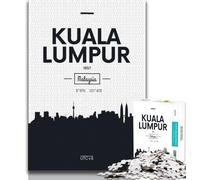 Puzzles for Teenagers Teens 1000pc Puzzle Kuala Lumpur Malaysia,Artistic Wall Decor & Birthday Gift Idea for Friends,Home Office (38x26cm)