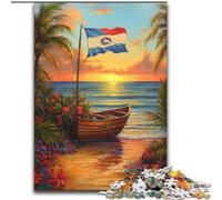 Puzzles for Teenagers Teens 1000pc Puzzle Lakeside Canoe, Suitable for People Aged 14 And Above Educational Games Secret Santa Gifts 50x75cm