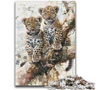 Puzzles for Teenagers Teens 1000pc Puzzle Leopard on The Tree Suitable for Ages 14 And Up Intellectual Toy Game Educational Game for Birthday And Christmas 26x38cm