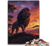 Puzzles for Teenagers Teens 1000pc Puzzle Lion at Sunset Help The Brain Exercise Addictive Toys to Cultivate Patience Suitable for Couples 50x75cm