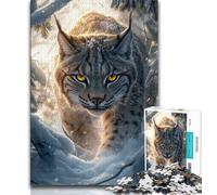 Puzzles for Teenagers Teens 1000pc Puzzle Lynx,Artistic Wall Decor & Birthday Gift Idea for Friends,Home Office (75x50cm)