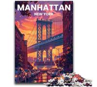 Puzzles for Teenagers Teens 1000pc Puzzle Manhattan District Challenging Game And Family Play Wall Decoration Unique Birthday And Xmas Gifts (size 38x26cm)