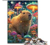 Puzzles for Teenagers Teens 1000pc Puzzle Mushroom Capybara Challenging Game And Family Play for Is Ideal As A Gift for The Whole Family 50x75cm