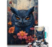 Puzzles for Teenagers Teens 1000pc Puzzle Mysterious Owl,Challenging Game Toys for Is Ideal As A Gift for The Whole Family (38x26cm)