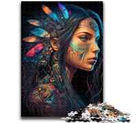 Puzzles for Teenagers Teens 1000pc Puzzle Native American Princess Challenging Game And Family Play Wall Decoration Unique Birthday And Xmas Gifts 38x26cm
