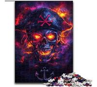 Puzzles for Teenagers Teens 1000pc Puzzle Neon Pirate Captain Family Fun for Is Ideal As A Gift for The Whole Family for And Age 14 Years Up (size 50x75cm)