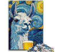 Puzzles for Teenagers Teens 1000pc Puzzle Night Sky Alpaca for Educational Game Challenge Toy Deal As Gifts for The Whole Family 26x38cm