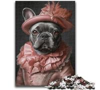 Puzzles for Teenagers Teens 1000pc Puzzle Noble Pug Stress Reliever Staycation Kill Time with Matching Poster And Trivia Sheet 26x38cm