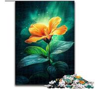 Puzzles for Teenagers Teens 1000pc Puzzle Orange Flower Growing, Family Game Stress Reliever Difficult Challenge Enhance Love between Couples (Size 26x38cm)