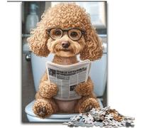 Puzzles for Teenagers Teens 1000pc Puzzle Poodle on The Toilet, for And from 14 Years And over Educational Learning Toys Family Games Birthday Present 26x38cm