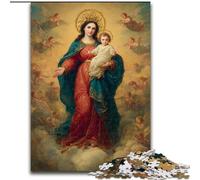 Puzzles for Teenagers Teens 1000pc Puzzle Portrait of Mary The Mother, Learning Educational for Is Ideal As A Gift for The Whole Family (Size 26x38cm)