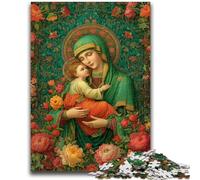 Puzzles for Teenagers Teens 1000pc Puzzle Portrait of Mary The Mother Toys Educational Games Stress Relieving Artists Collection, Fine Art 26x38cm