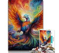 Puzzles for Teenagers Teens 1000pc Puzzle Psychedelic Phoenix Bird,Artistic Wall Decor & Birthday Gift Idea for Friends,Home Office 50x75CM