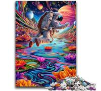 Puzzles for Teenagers Teens 1000pc Puzzle Psychedelic Smoke Astronaut for Educational Game Challenge Toy Deal As Gifts for The Whole Family 26x38cm